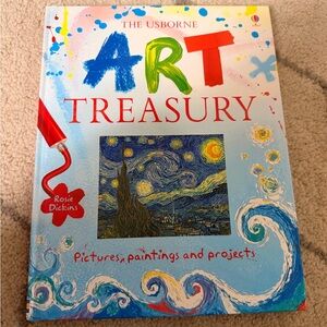 Usborne Art Treasury - Vibrant Blue and Red Cover